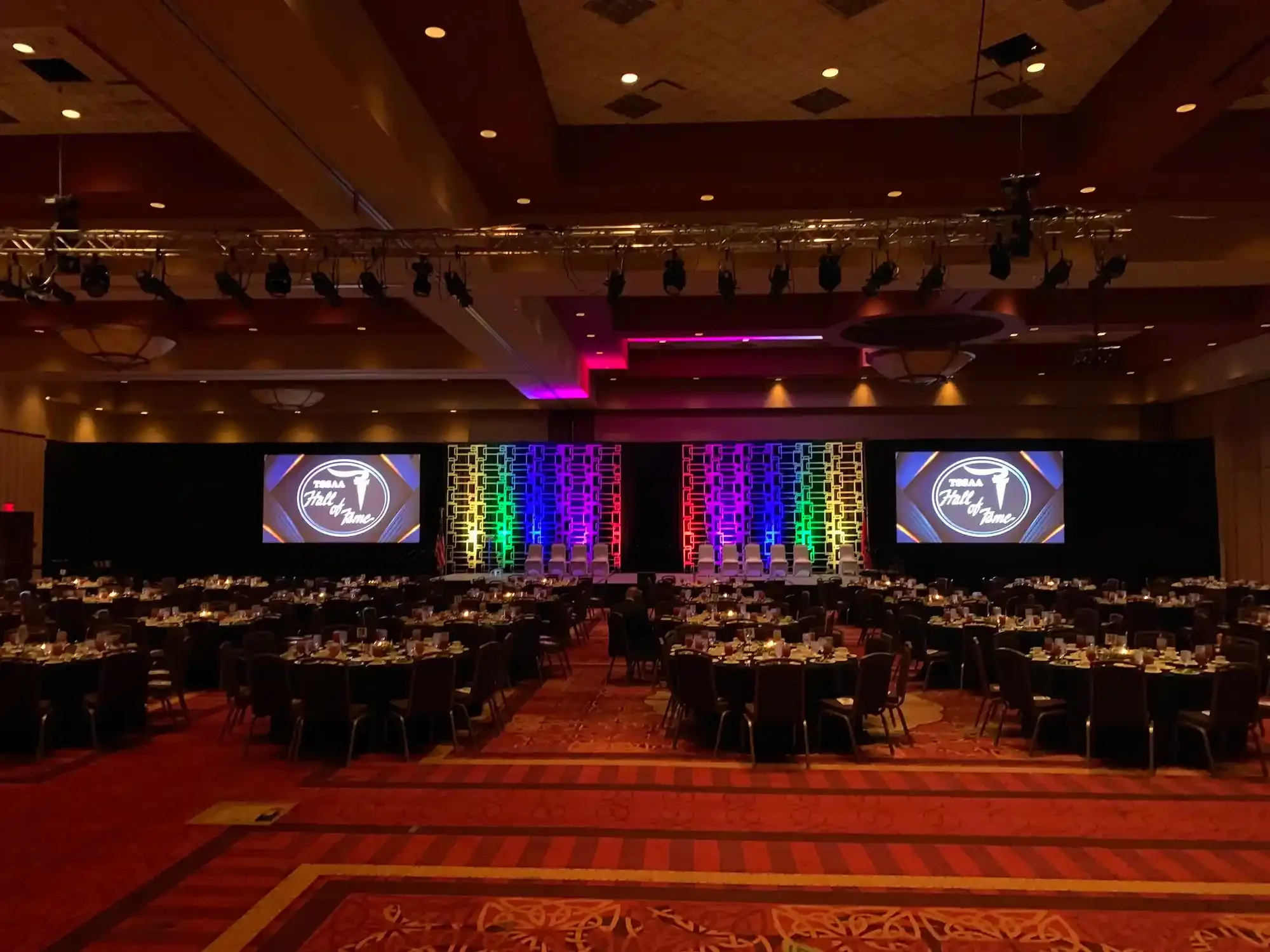 Large LED video wall at a live event
